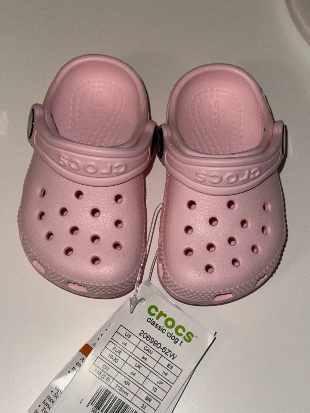CROCS Kids' Classic Clog in Light Pink